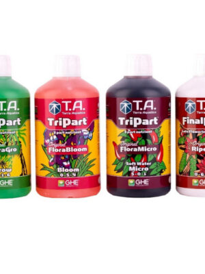 Комплект удобрений TriPart HW (Flora Series HW)+FinalPart (Ripen) 4x500 мл